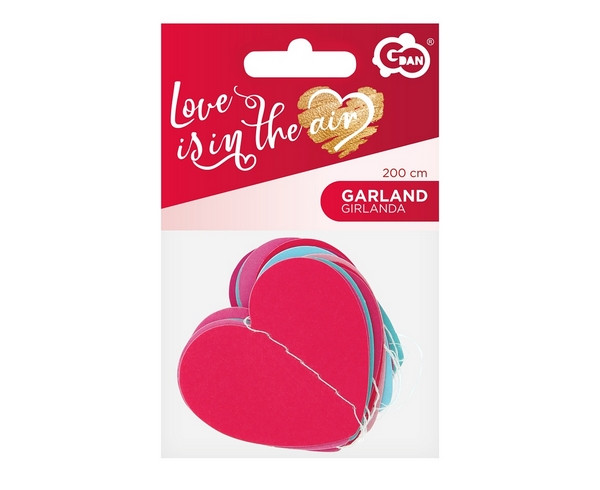 Girlanda papierowa Love Is In The Air serduszka 3D 200cm. RV-GPLS Godan